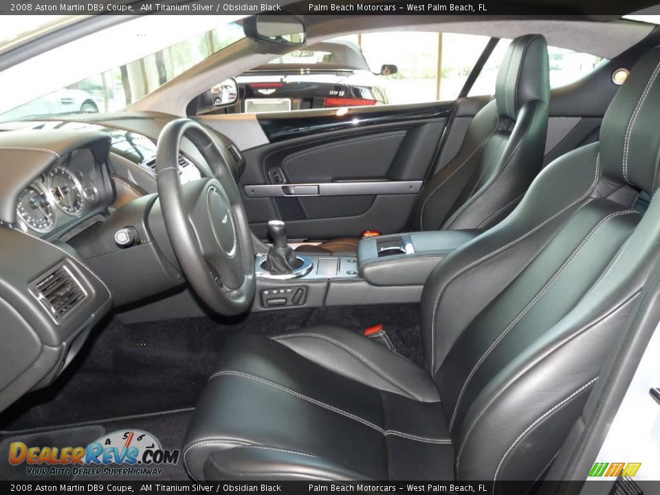 2008 Aston Martin DB9 Coupe AM Titanium Silver / Obsidian Black Photo #15