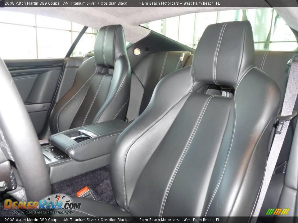 2008 Aston Martin DB9 Coupe AM Titanium Silver / Obsidian Black Photo #16