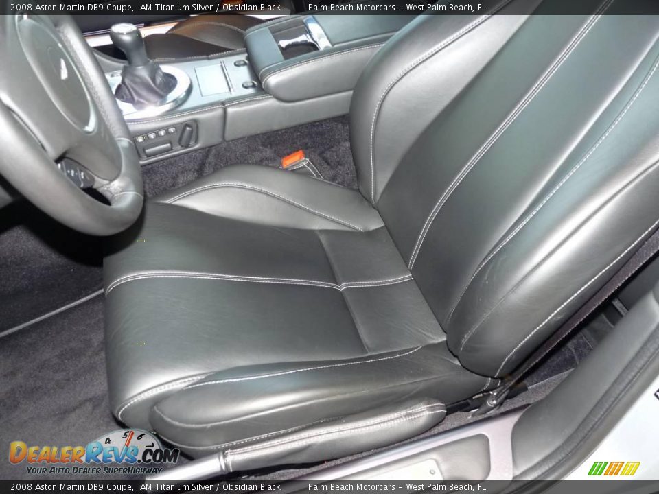2008 Aston Martin DB9 Coupe AM Titanium Silver / Obsidian Black Photo #17