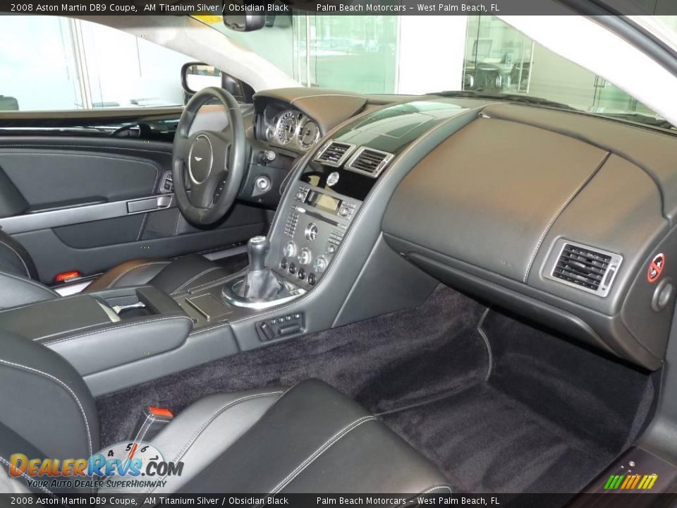 2008 Aston Martin DB9 Coupe AM Titanium Silver / Obsidian Black Photo #19