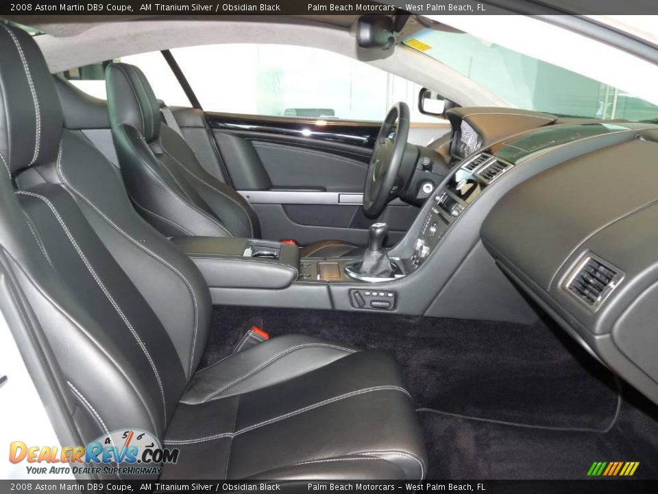 2008 Aston Martin DB9 Coupe AM Titanium Silver / Obsidian Black Photo #20