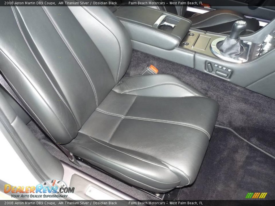 2008 Aston Martin DB9 Coupe AM Titanium Silver / Obsidian Black Photo #22