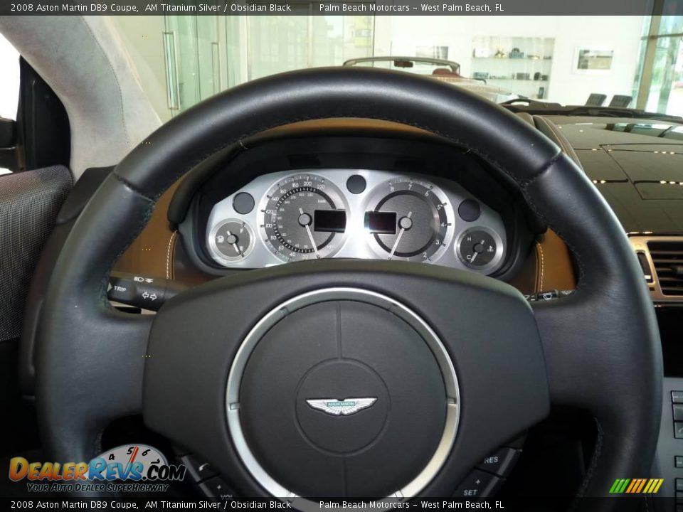 2008 Aston Martin DB9 Coupe AM Titanium Silver / Obsidian Black Photo #32