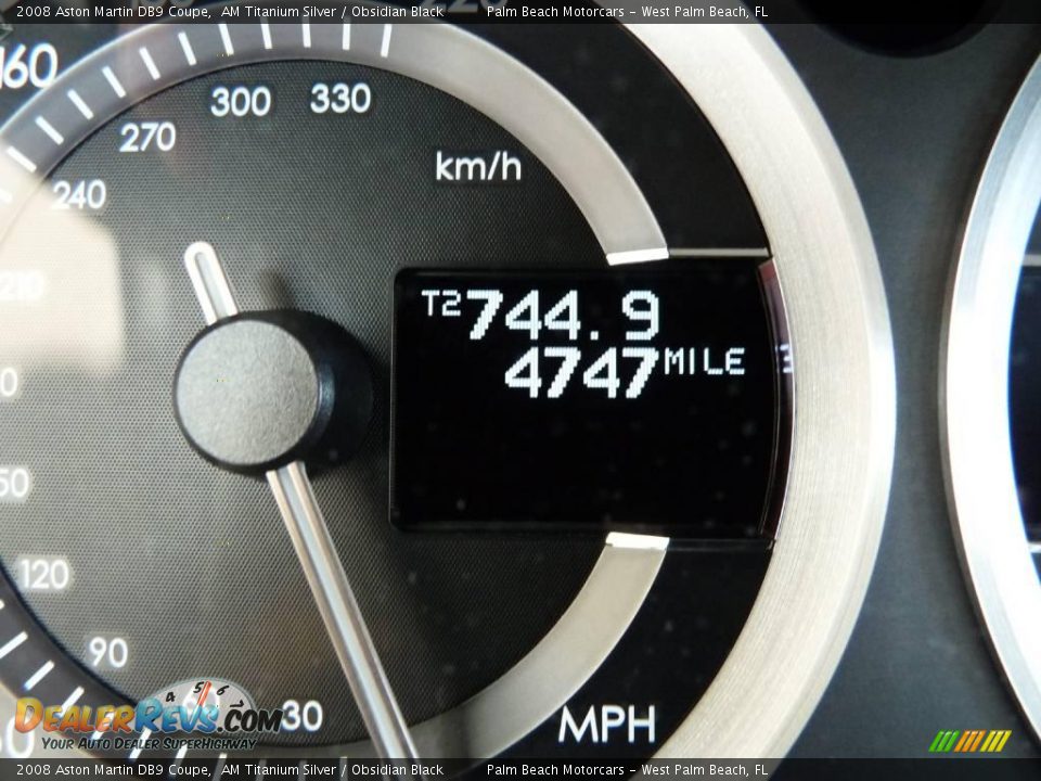 2008 Aston Martin DB9 Coupe AM Titanium Silver / Obsidian Black Photo #33