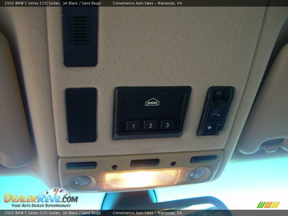 2003 BMW 5 Series 525i Sedan Jet Black / Sand Beige Photo #14