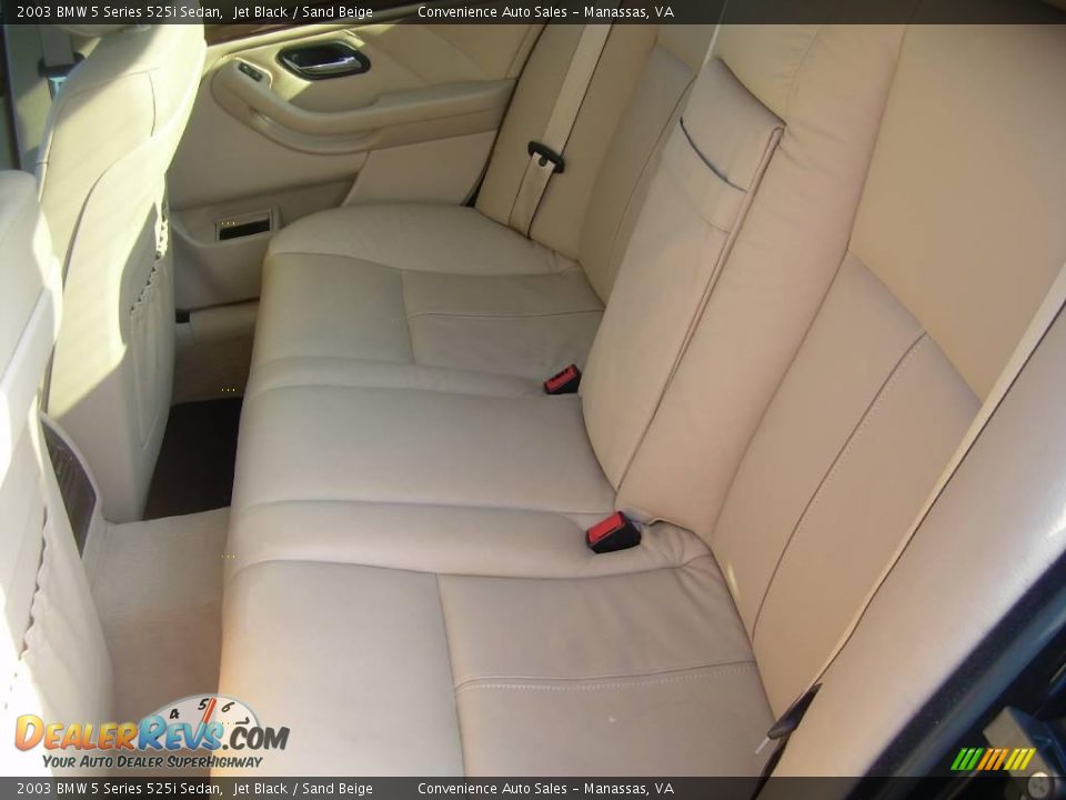 2003 BMW 5 Series 525i Sedan Jet Black / Sand Beige Photo #15