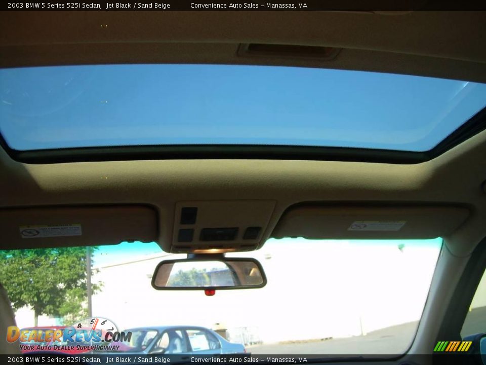 2003 BMW 5 Series 525i Sedan Jet Black / Sand Beige Photo #16