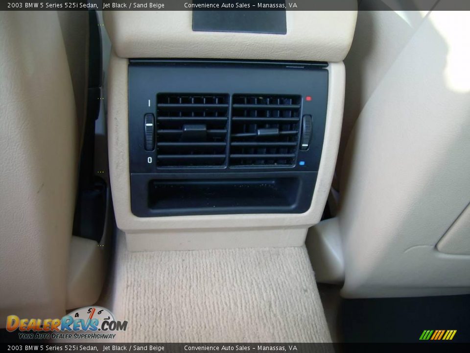 2003 BMW 5 Series 525i Sedan Jet Black / Sand Beige Photo #17