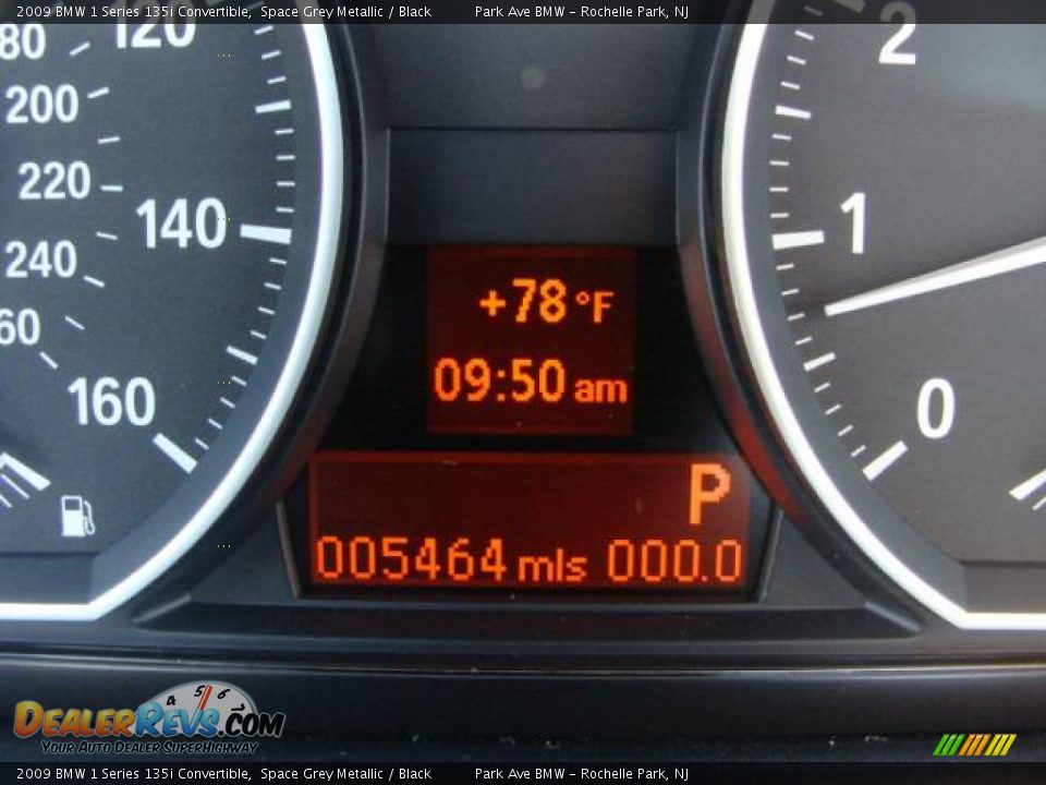 2009 BMW 1 Series 135i Convertible Space Grey Metallic / Black Photo #21