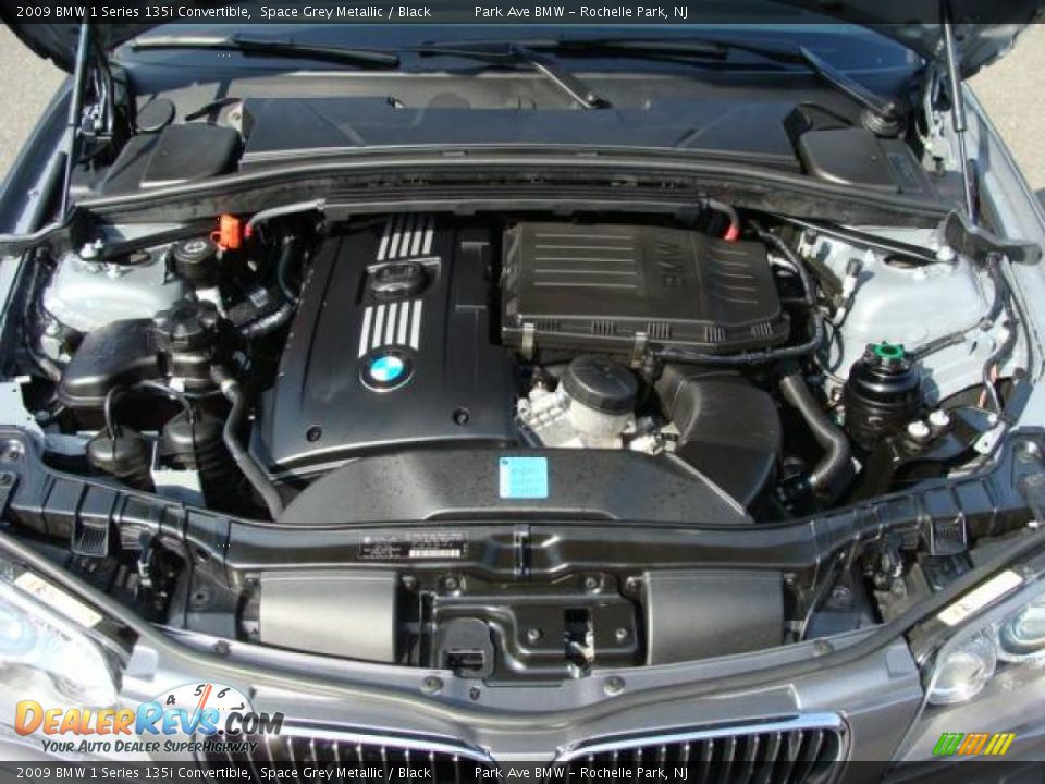 2009 BMW 1 Series 135i Convertible Space Grey Metallic / Black Photo #30