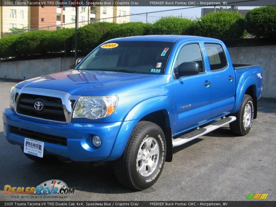 2005 Toyota Tacoma V6 TRD Double Cab 4x4 Speedway Blue / Graphite Gray Photo #2