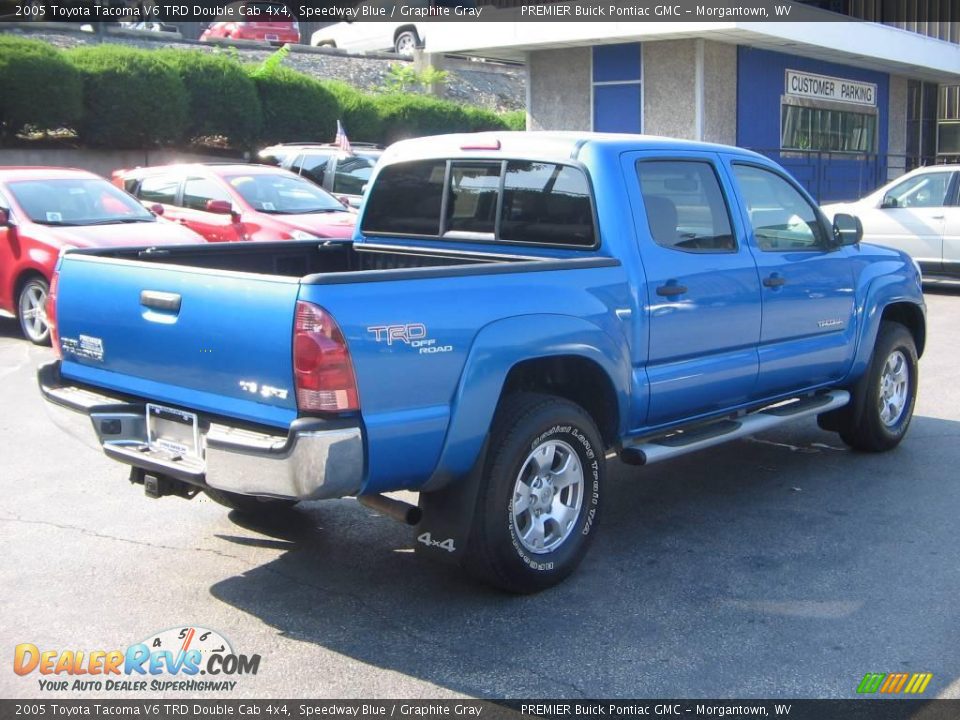 2005 Toyota Tacoma V6 TRD Double Cab 4x4 Speedway Blue / Graphite Gray Photo #6