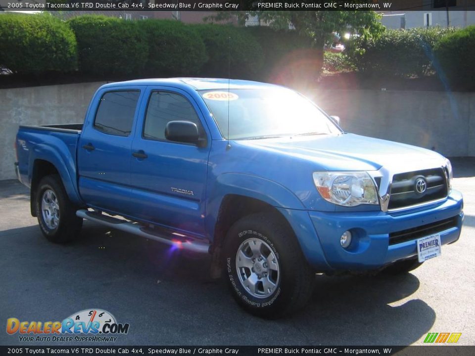 2005 Toyota Tacoma V6 TRD Double Cab 4x4 Speedway Blue / Graphite Gray Photo #8