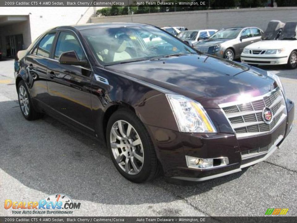 2009 Cadillac CTS 4 AWD Sedan Black Cherry / Cashmere/Cocoa Photo #4