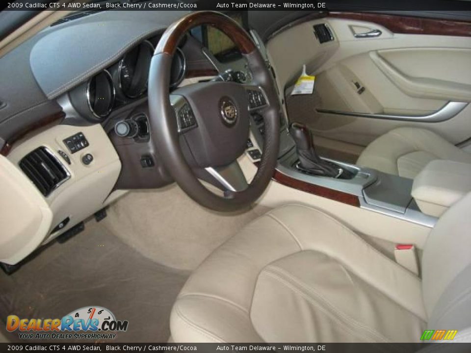 2009 Cadillac CTS 4 AWD Sedan Black Cherry / Cashmere/Cocoa Photo #11