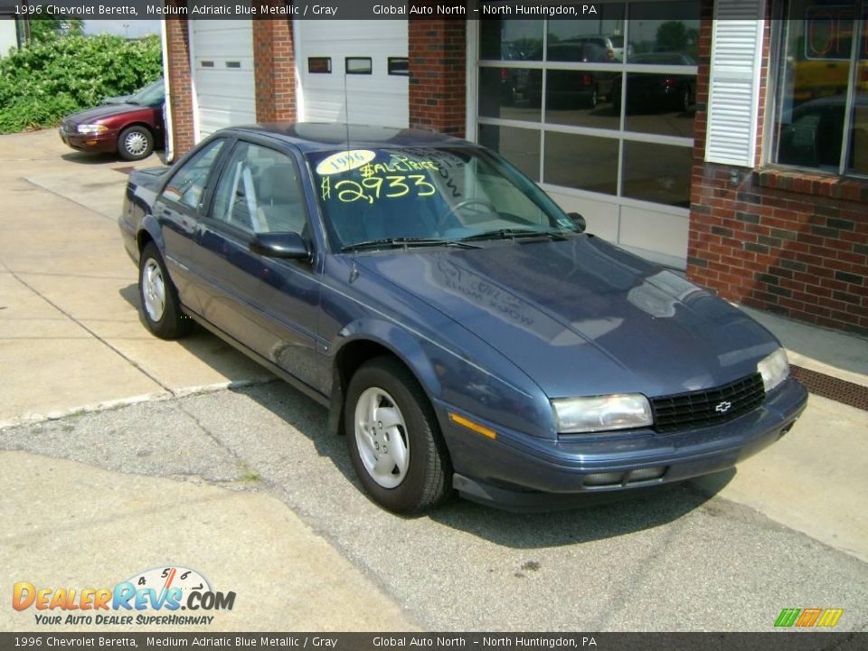1996 Chevrolet Beretta Medium Adriatic Blue Metallic / Gray Photo #2