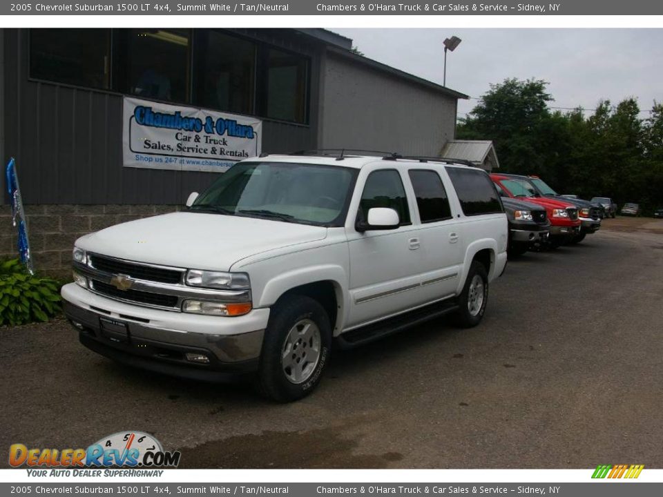2005 Chevrolet Suburban 1500 LT 4x4 Summit White / Tan/Neutral Photo #1
