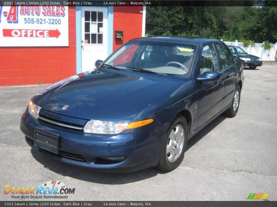 2001 Saturn L Series L300 Sedan Dark Blue / Gray Photo #1
