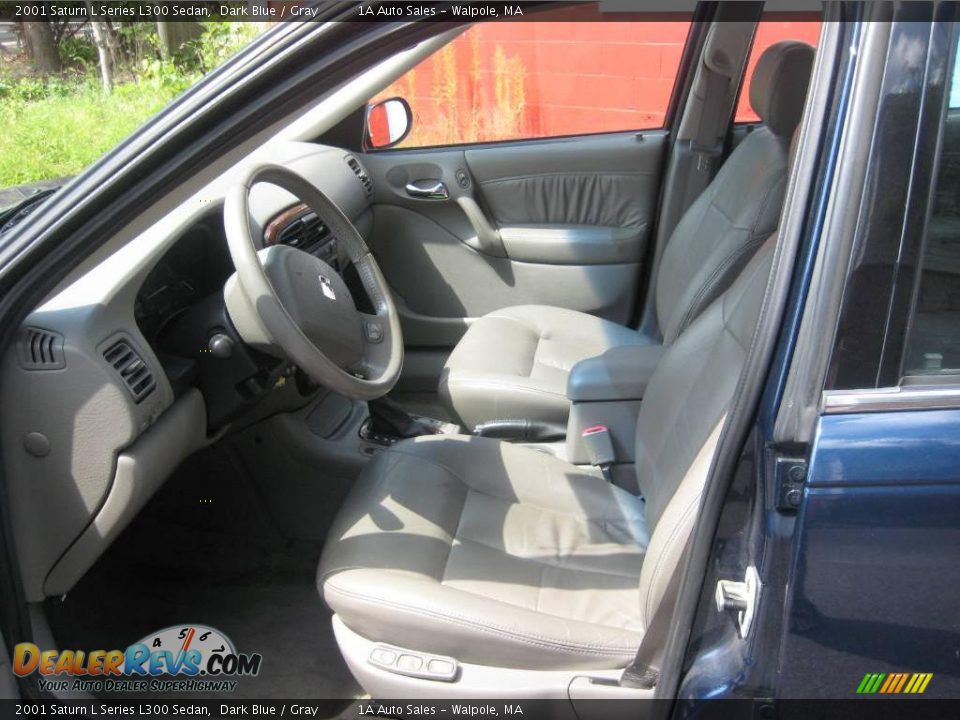 2001 Saturn L Series L300 Sedan Dark Blue / Gray Photo #3
