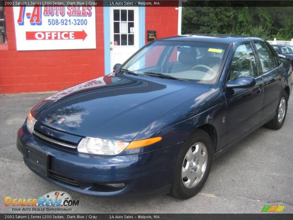 2001 Saturn L Series L300 Sedan Dark Blue / Gray Photo #7