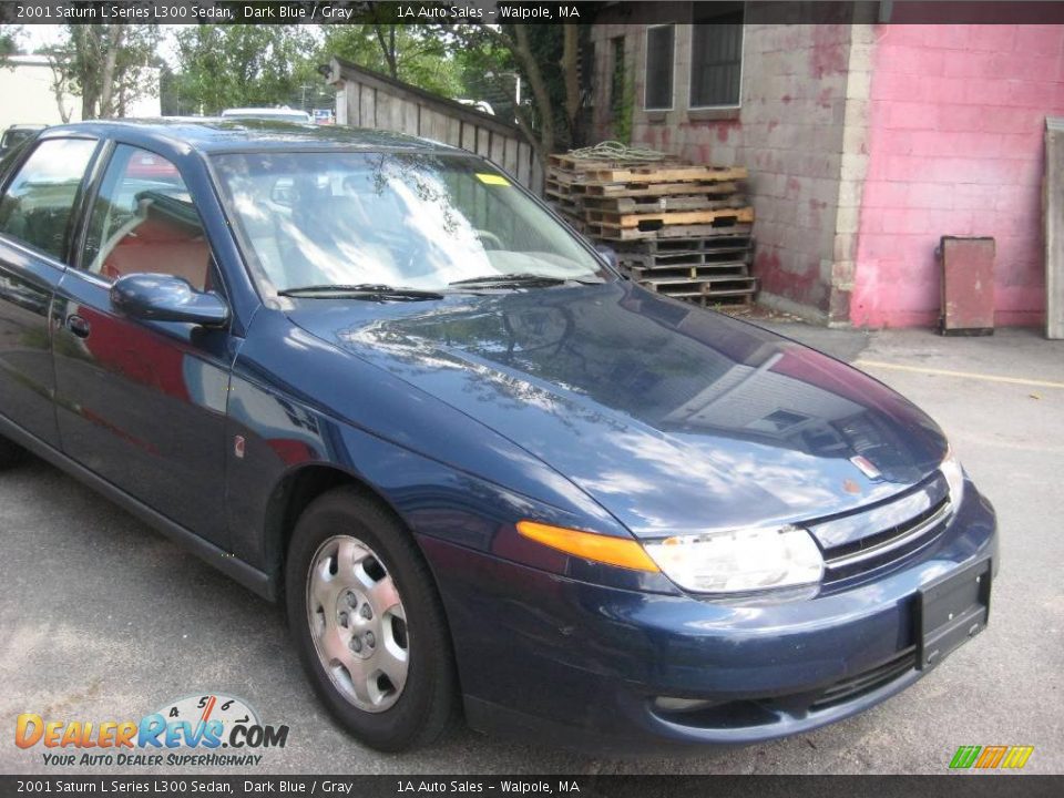 2001 Saturn L Series L300 Sedan Dark Blue / Gray Photo #17