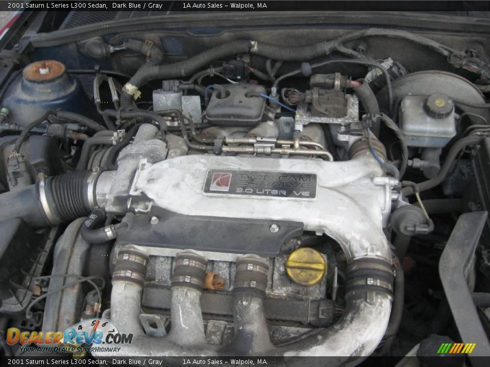 2001 Saturn L Series L300 Sedan Dark Blue / Gray Photo #19