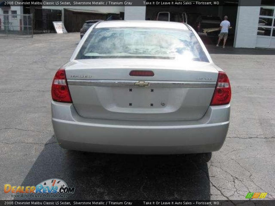2008 Chevrolet Malibu Classic LS Sedan Silverstone Metallic / Titanium Gray Photo #12