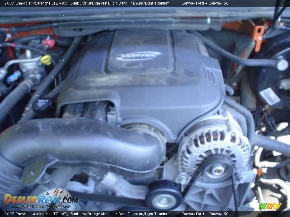 2007 Chevrolet Avalanche LTZ 4WD Sunburst Orange Metallic / Dark Titanium/Light Titanium Photo #11
