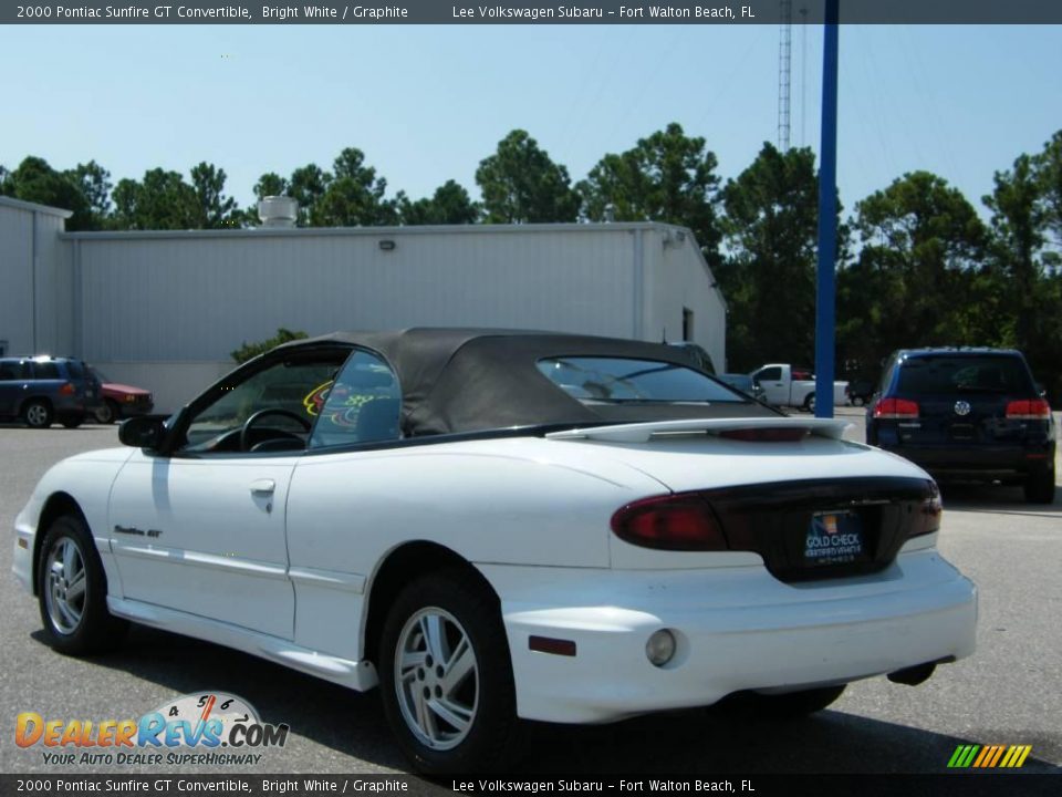 2000 Pontiac Sunfire GT Convertible Bright White / Graphite Photo #3