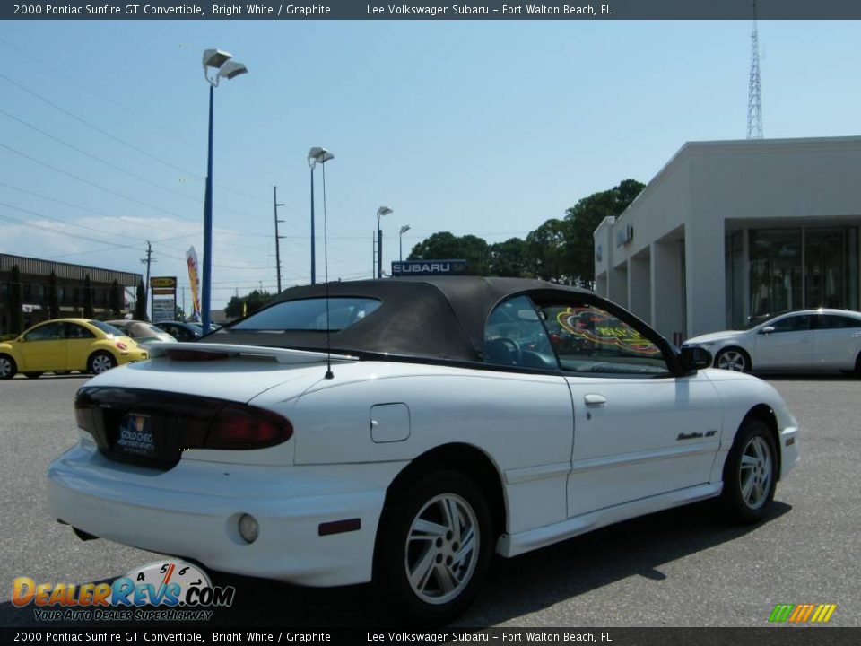 2000 Pontiac Sunfire GT Convertible Bright White / Graphite Photo #5