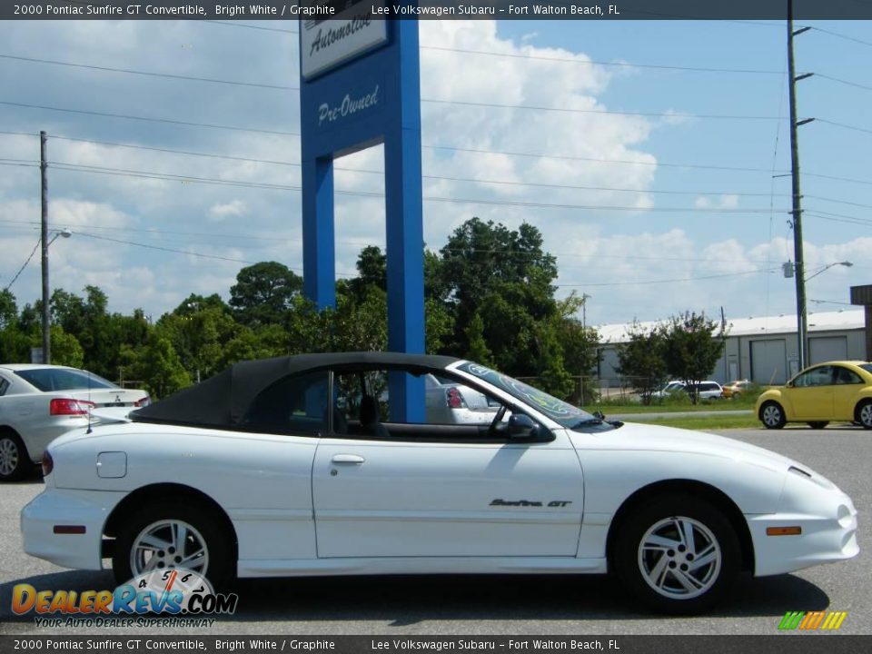 2000 Pontiac Sunfire GT Convertible Bright White / Graphite Photo #6