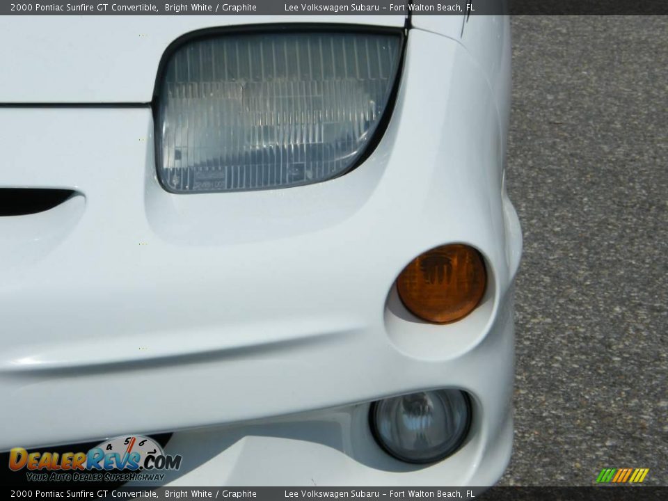 2000 Pontiac Sunfire GT Convertible Bright White / Graphite Photo #9