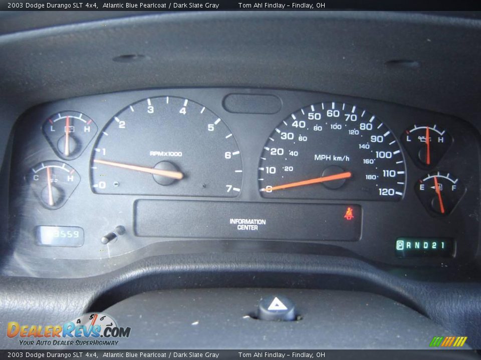 2003 Dodge Durango SLT 4x4 Atlantic Blue Pearlcoat / Dark Slate Gray Photo #15