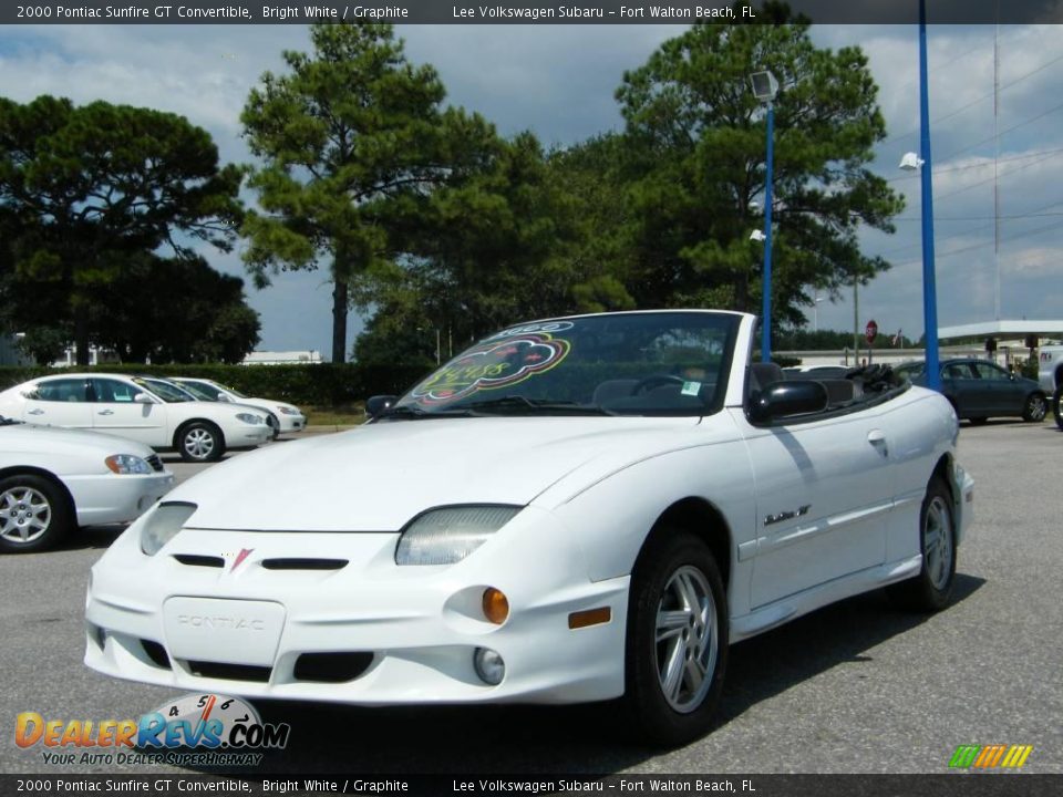 2000 Pontiac Sunfire GT Convertible Bright White / Graphite Photo #13