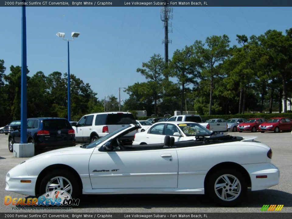 2000 Pontiac Sunfire GT Convertible Bright White / Graphite Photo #14