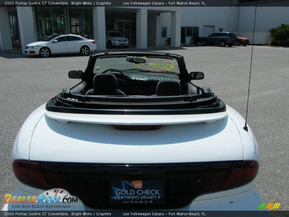 2000 Pontiac Sunfire GT Convertible Bright White / Graphite Photo #17