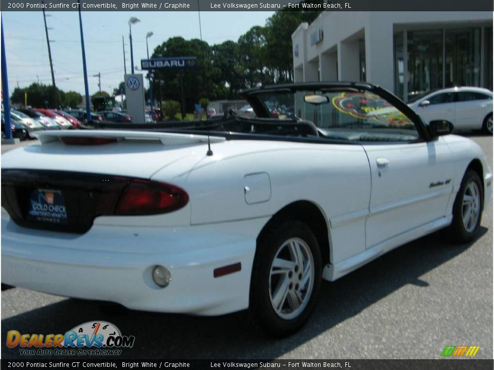 2000 Pontiac Sunfire GT Convertible Bright White / Graphite Photo #18