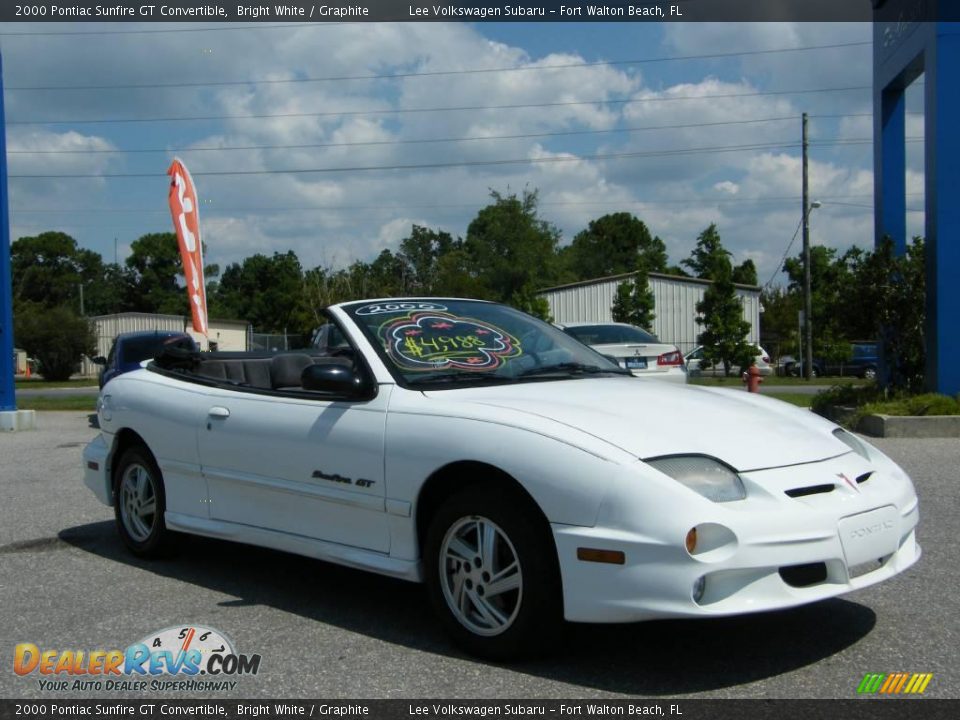 2000 Pontiac Sunfire GT Convertible Bright White / Graphite Photo #19