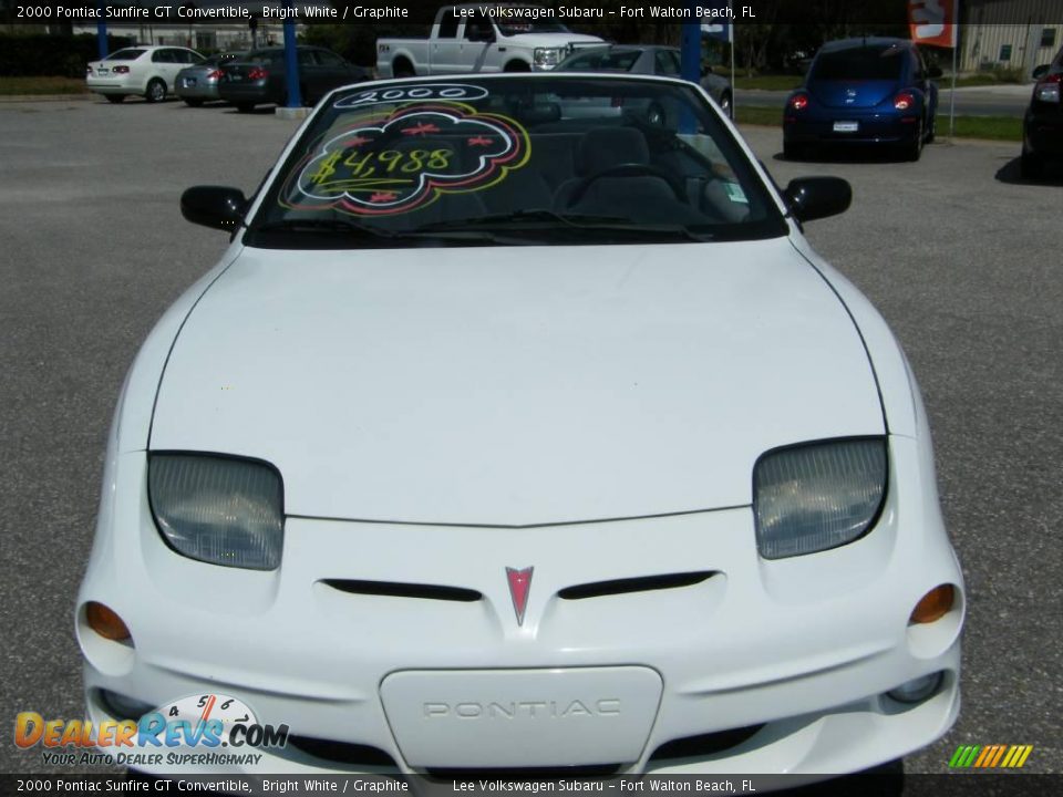 2000 Pontiac Sunfire GT Convertible Bright White / Graphite Photo #20