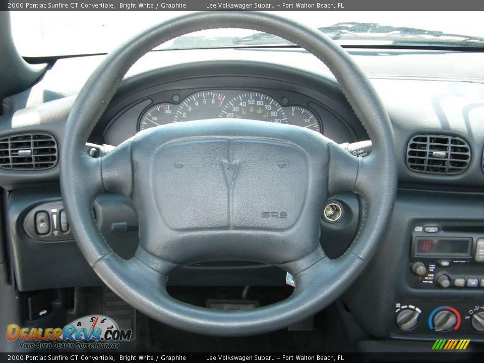 2000 Pontiac Sunfire GT Convertible Bright White / Graphite Photo #26