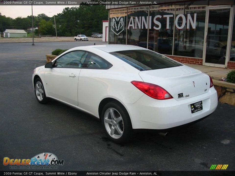 2009 Pontiac G6 GT Coupe Summit White / Ebony Photo #6