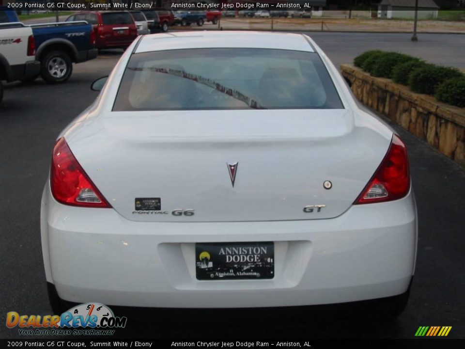 2009 Pontiac G6 GT Coupe Summit White / Ebony Photo #7