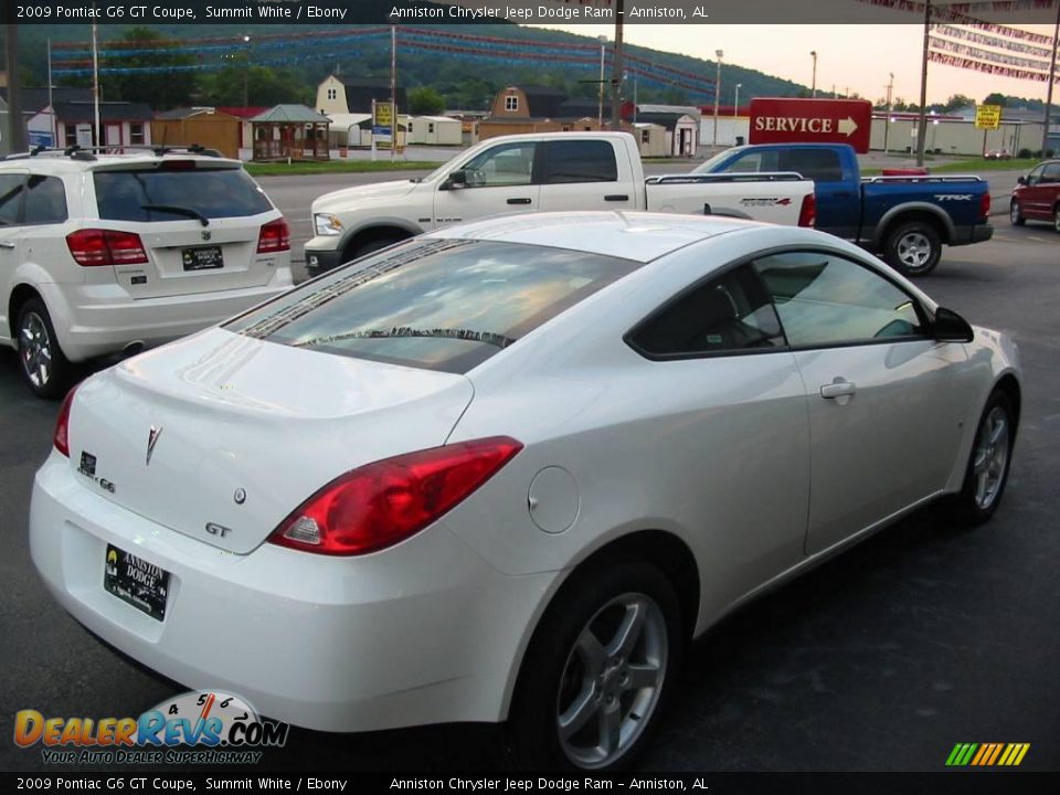 2009 Pontiac G6 GT Coupe Summit White / Ebony Photo #8