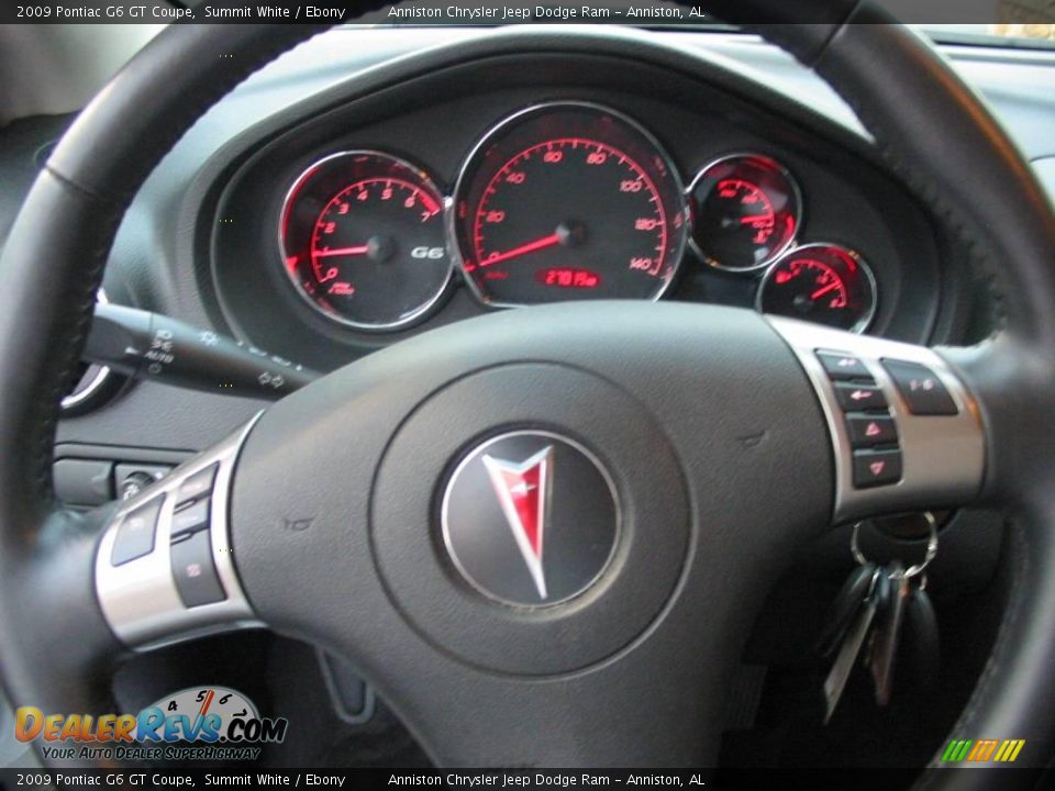 2009 Pontiac G6 GT Coupe Summit White / Ebony Photo #23