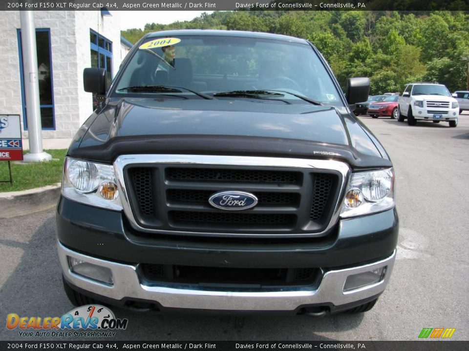 2004 Ford F150 XLT Regular Cab 4x4 Aspen Green Metallic / Dark Flint Photo #4