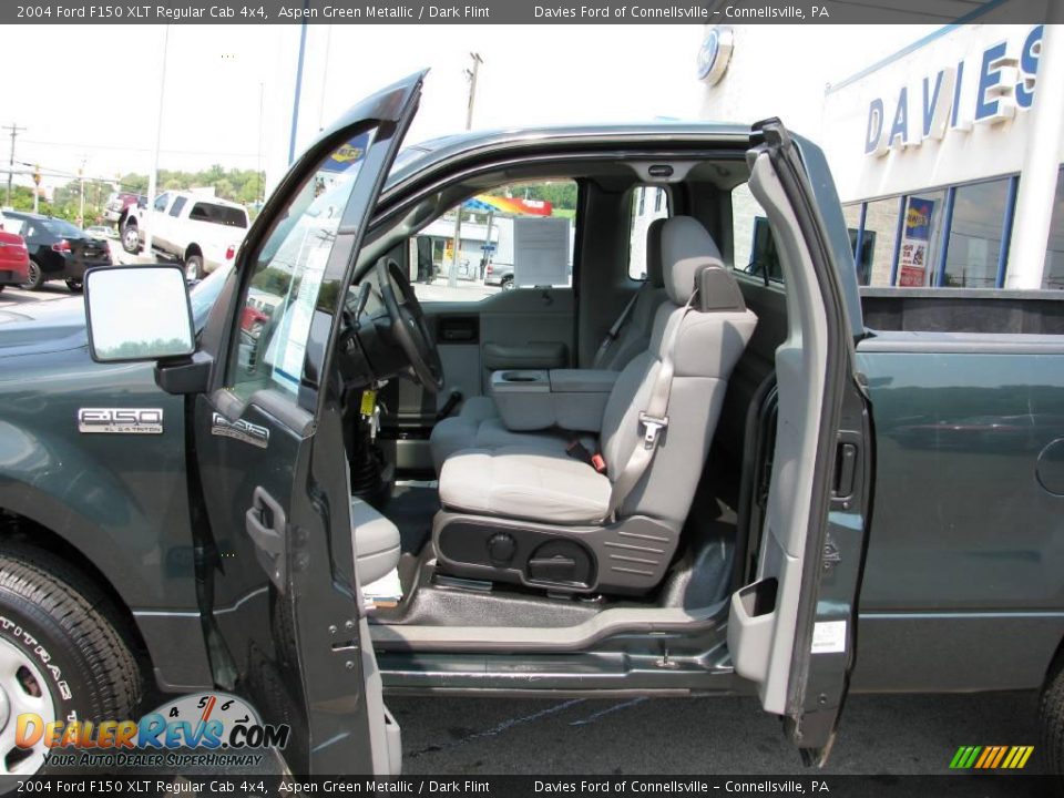 2004 Ford F150 XLT Regular Cab 4x4 Aspen Green Metallic / Dark Flint Photo #8