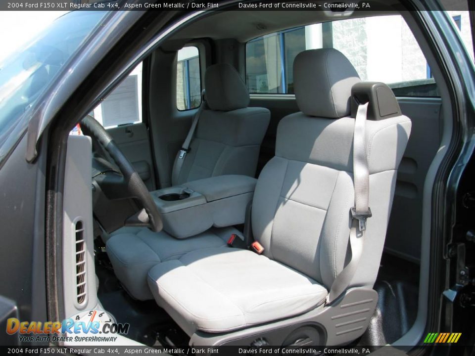 2004 Ford F150 XLT Regular Cab 4x4 Aspen Green Metallic / Dark Flint Photo #9