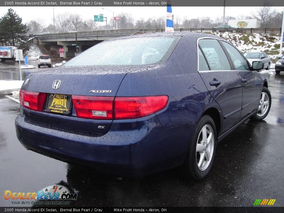 2005 Honda Accord EX Sedan Eternal Blue Pearl / Gray Photo #5