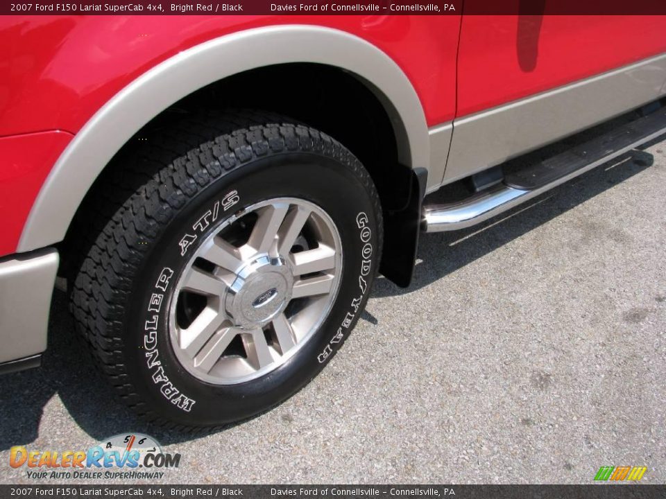 2007 Ford F150 Lariat SuperCab 4x4 Bright Red / Black Photo #3