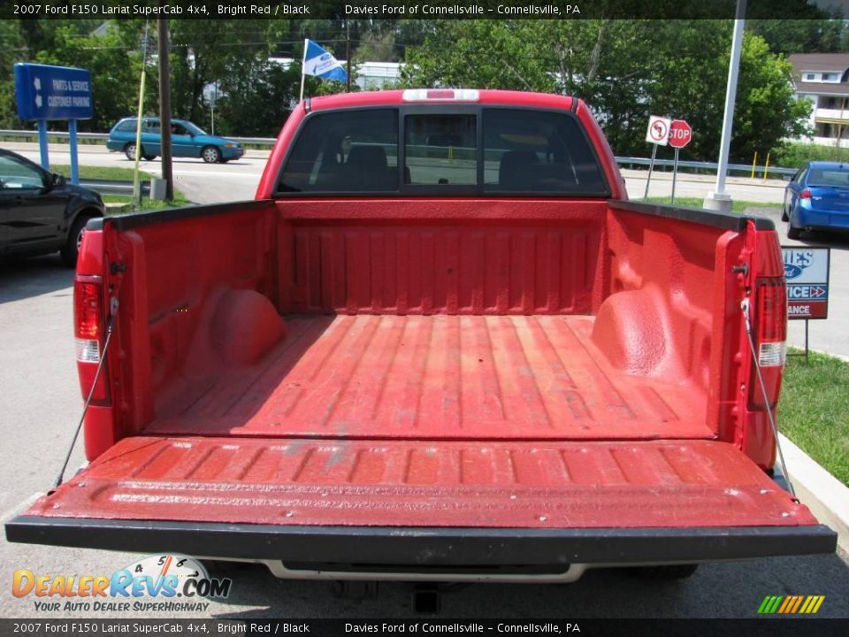 2007 Ford F150 Lariat SuperCab 4x4 Bright Red / Black Photo #7